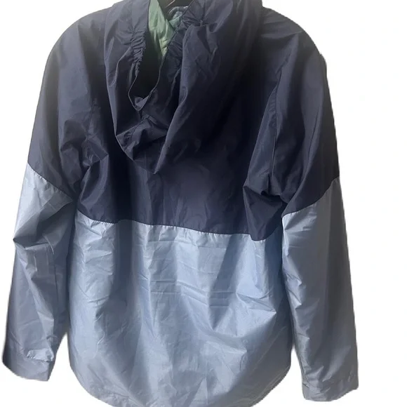 NWT Eddie Bauer Kids Navy and Light Blue Raincoat 3-in-1 Lightweight Jacket - Picture 5 of 16